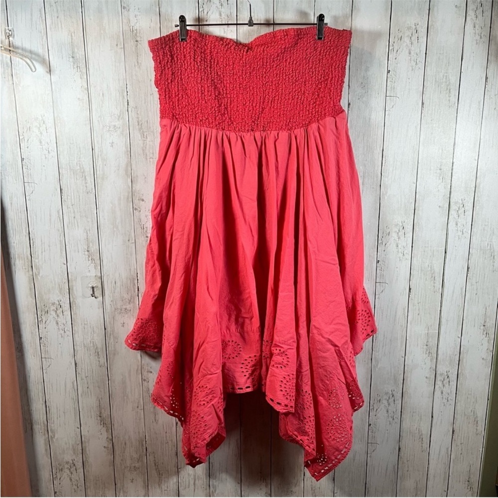 Pink Strapless coral Dress